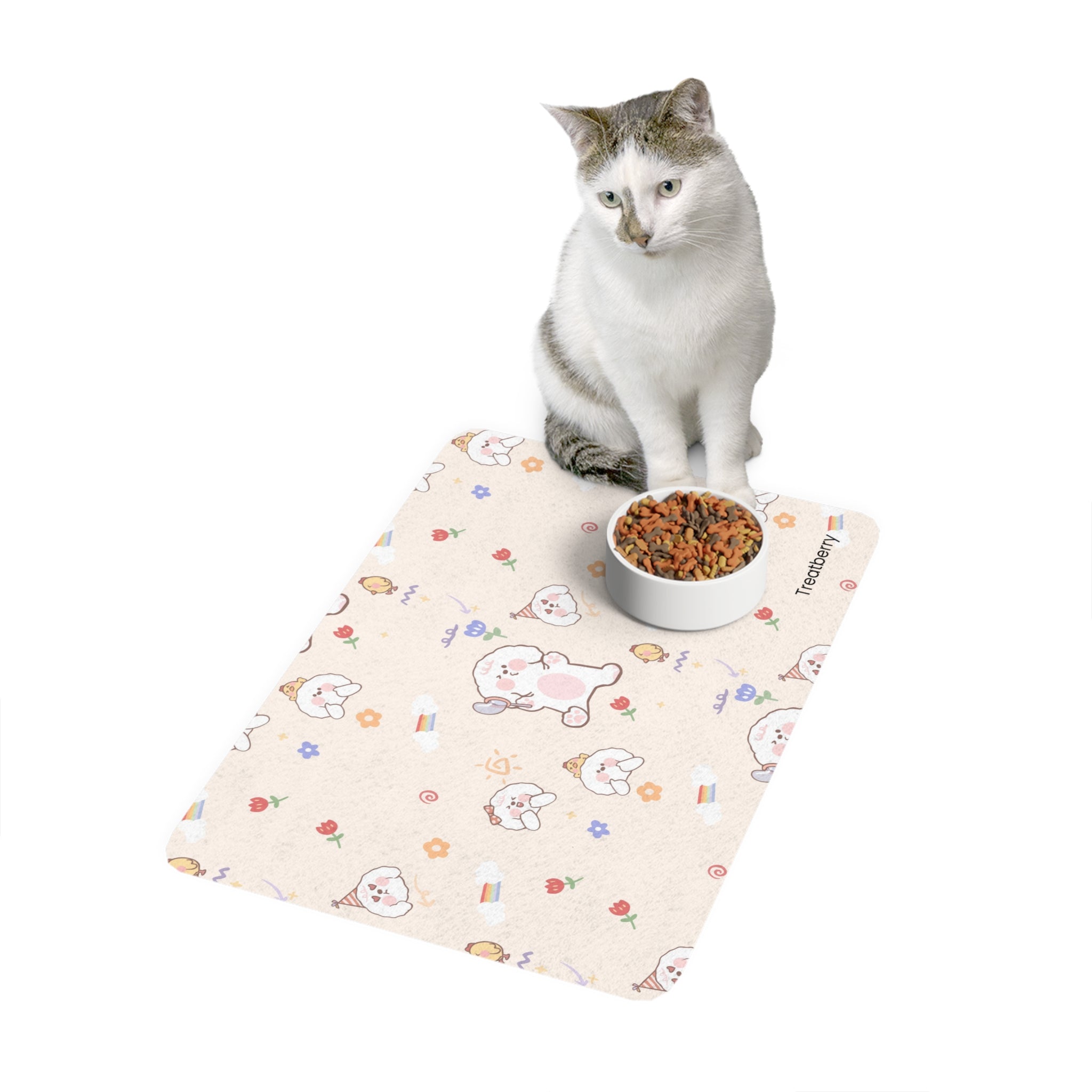 Pink Pet Food Mat